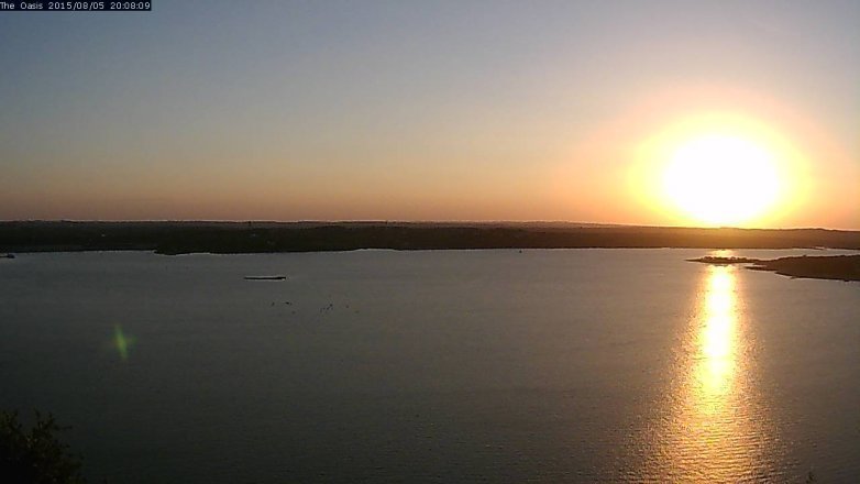 Lake Travis webcam, August 5, 2015 7:15 PM CT