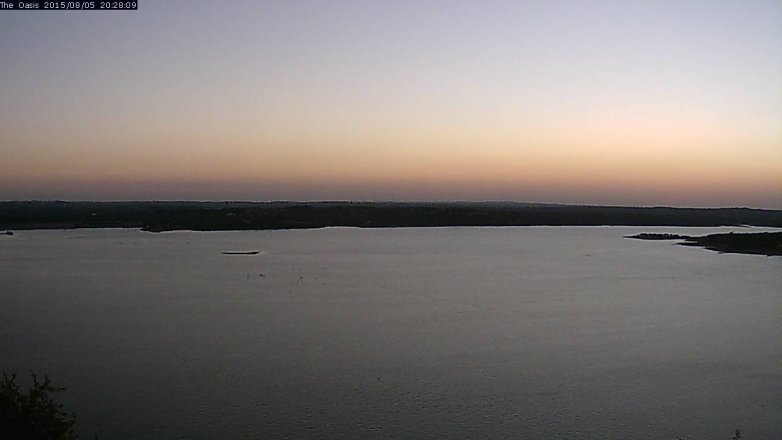 Lake Travis webcam, August 5, 2015 7:35 PM CT