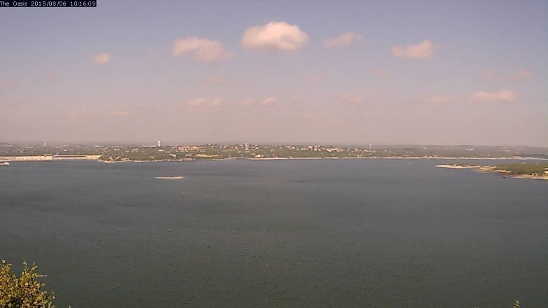 Lake Travis webcam, August 6, 2015 9:20 AM CT