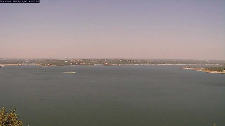 Lake Travis webcam, August 6, 2015 11:10 AM CT