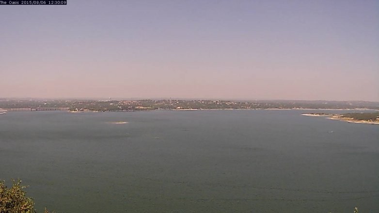 Lake Travis webcam, August 6, 2015 11:35 AM CT