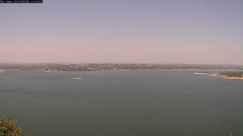 Lake Travis webcam, August 6, 2015 11:40 AM CT