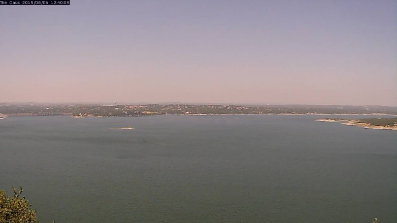 Lake Travis webcam, August 6, 2015 11:45 AM CT
