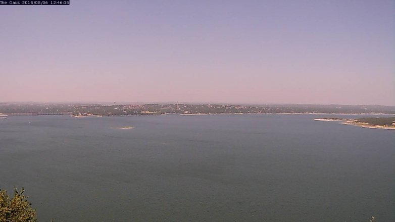 Lake Travis webcam, August 6, 2015 11:50 AM CT