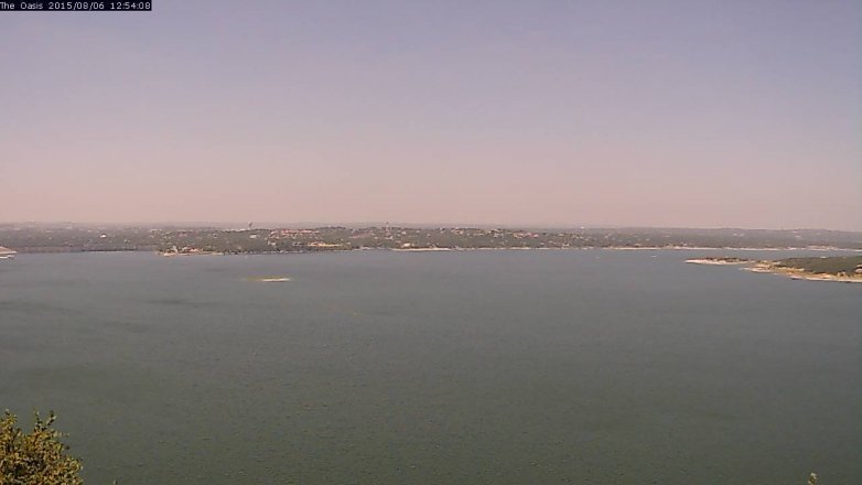 Lake Travis webcam, August 6, 2015 12:00 PM CT