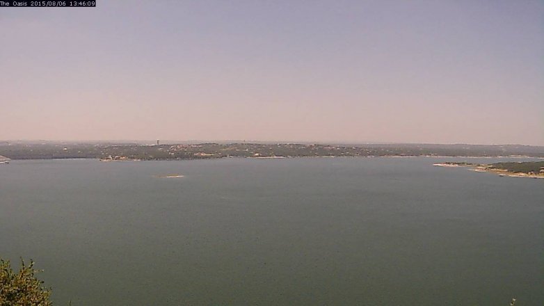 Lake Travis webcam, August 6, 2015 12:50 PM CT