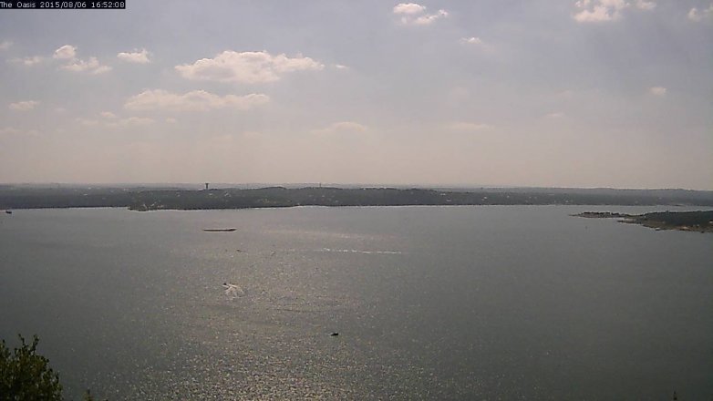 Lake Travis webcam, August 6, 2015 4:00 PM CT