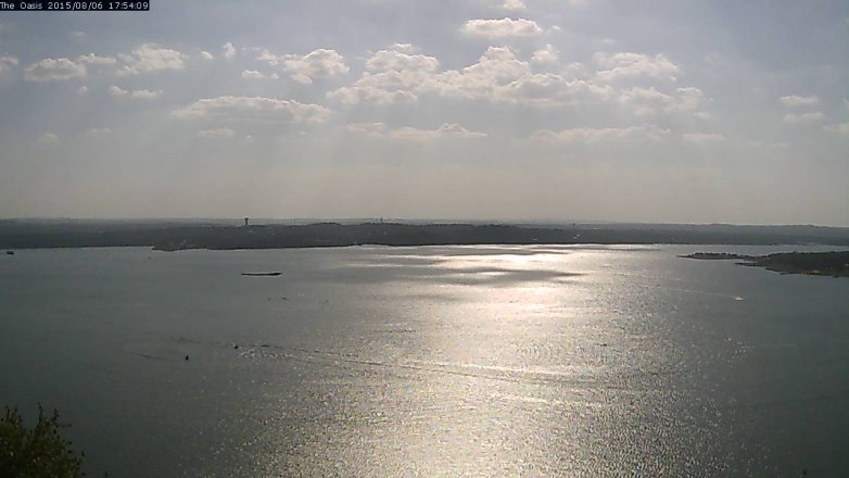 Lake Travis webcam, August 6, 2015 5:00 PM CT