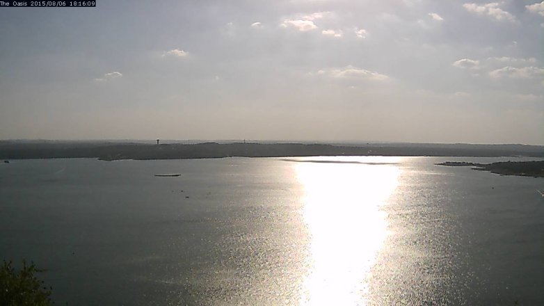 Lake Travis webcam, August 6, 2015 5:20 PM CT