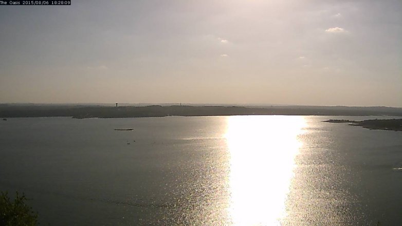 Lake Travis webcam, August 6, 2015 5:35 PM CT
