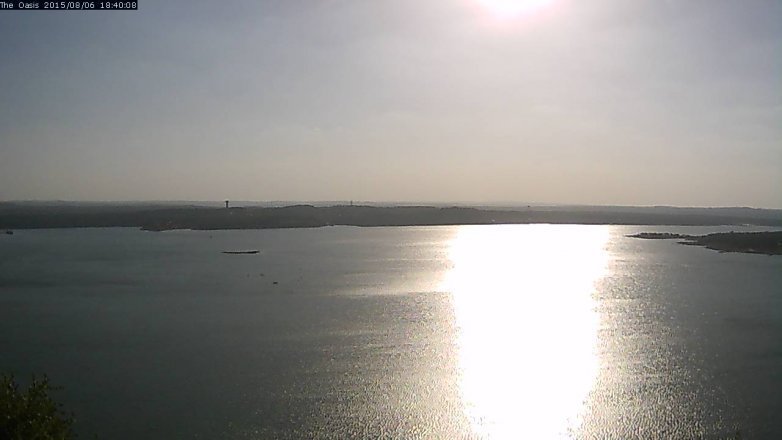 Lake Travis webcam, August 6, 2015 5:45 PM CT