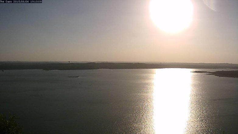 Lake Travis webcam, August 6, 2015 6:15 PM CT