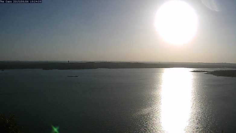Lake Travis webcam, August 6, 2015 6:30 PM CT