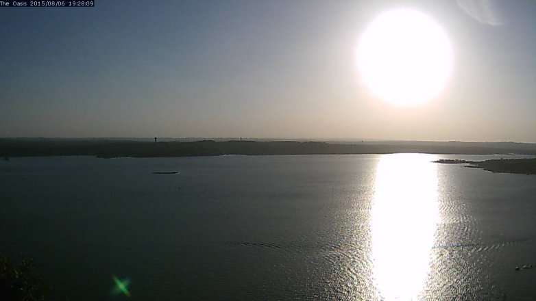 Lake Travis webcam, August 6, 2015 6:35 PM CT