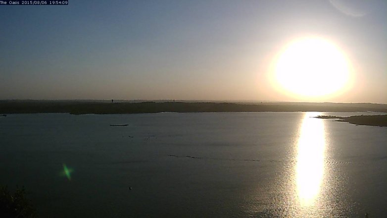 Lake Travis webcam, August 6, 2015 7:00 PM CT