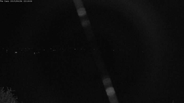 Lake Travis webcam, August 6, 2015 9:25 PM CT