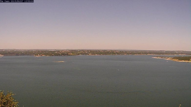 Lake Travis webcam, August 7, 2015 11:55 AM CT