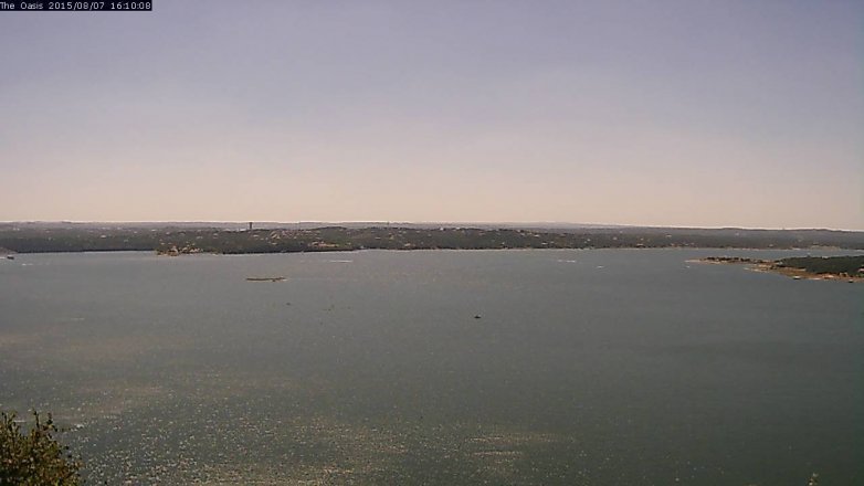 Lake Travis webcam, August 7, 2015 3:15 PM CT