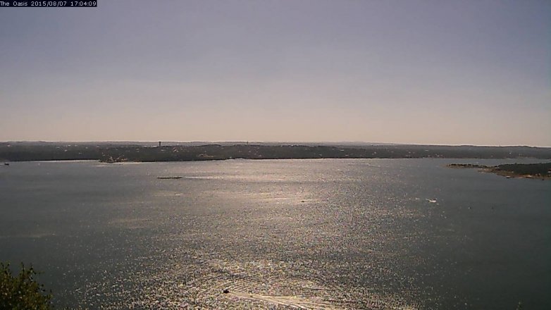Lake Travis webcam, August 7, 2015 4:10 PM CT