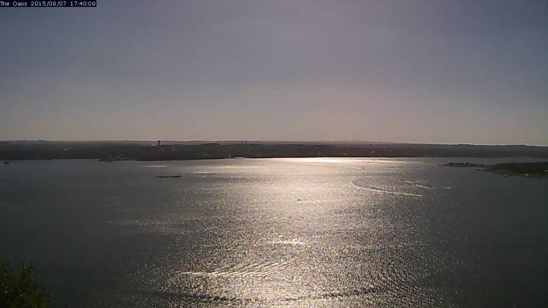 Lake Travis webcam, August 7, 2015 4:45 PM CT