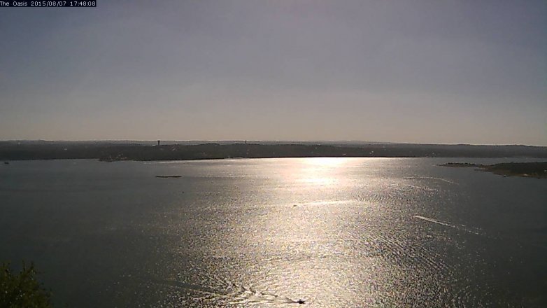 Lake Travis webcam, August 7, 2015 4:55 PM CT