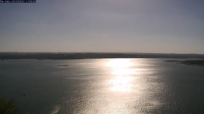 Lake Travis webcam, August 7, 2015 5:00 PM CT