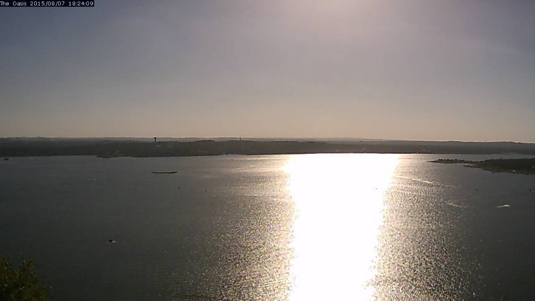 Lake Travis webcam, August 7, 2015 5:30 PM CT