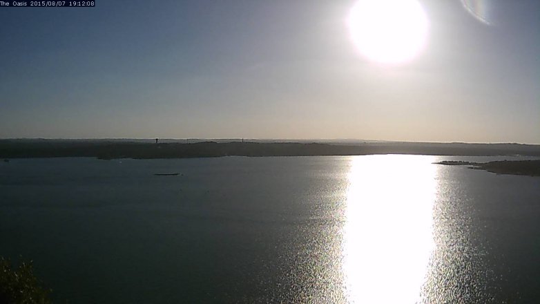 Lake Travis webcam, August 7, 2015 6:20 PM CT