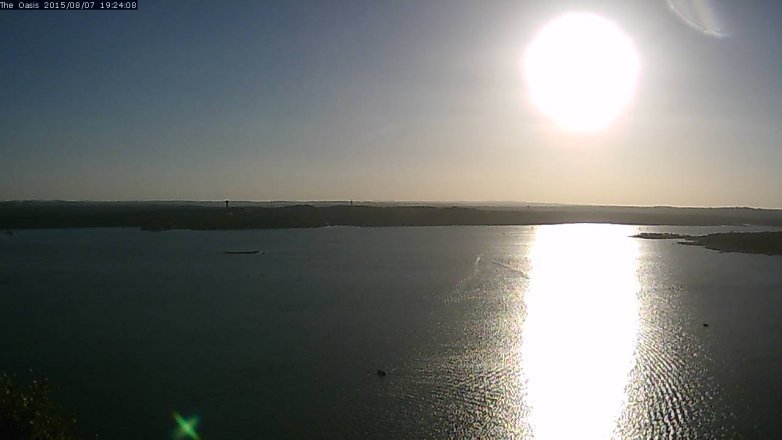 Lake Travis webcam, August 7, 2015 6:30 PM CT