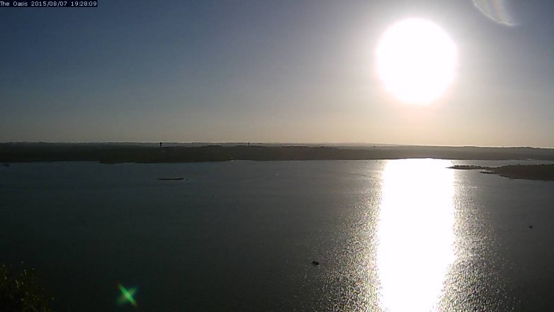 Lake Travis webcam, August 7, 2015 6:35 PM CT