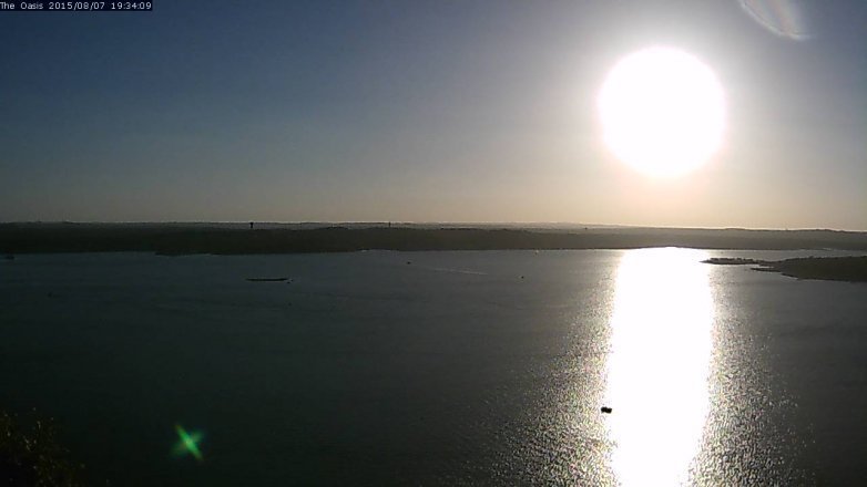 Lake Travis webcam, August 7, 2015 6:40 PM CT