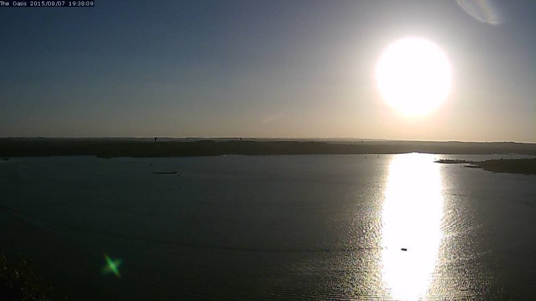 Lake Travis webcam, August 7, 2015 6:45 PM CT