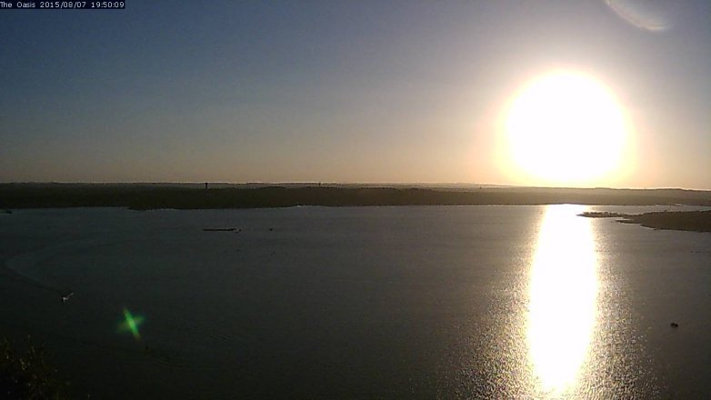 Lake Travis webcam, August 7, 2015 6:55 PM CT