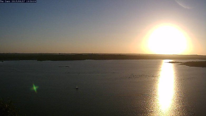 Lake Travis webcam, August 7, 2015 7:05 PM CT