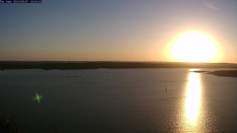 Lake Travis webcam, August 7, 2015 7:10 PM CT