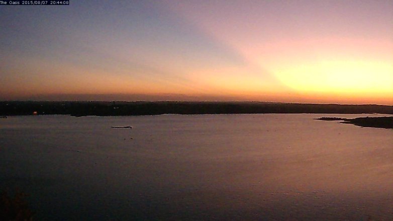 Lake Travis webcam, August 7, 2015 7:50 PM CT