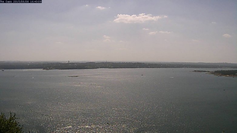 Lake Travis webcam, August 8, 2015 3:45 PM CT