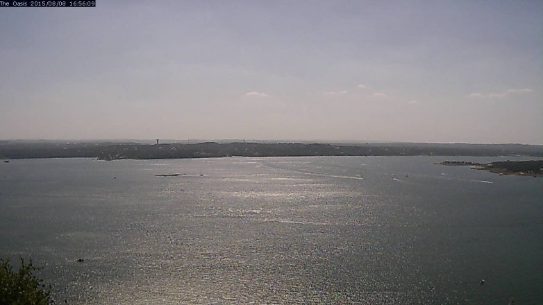 Lake Travis webcam, August 8, 2015 4:00 PM CT