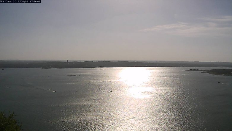 Lake Travis webcam, August 8, 2015 5:00 PM CT