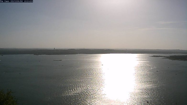 Lake Travis webcam, August 8, 2015 5:30 PM CT