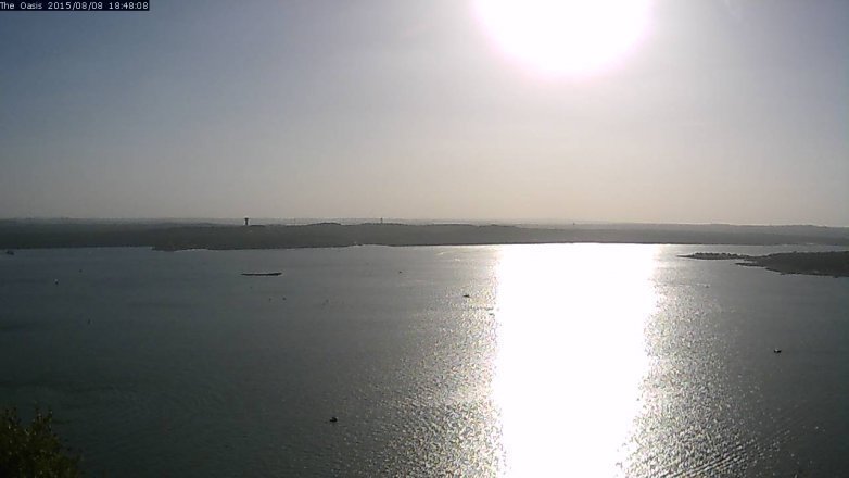 Lake Travis webcam, August 8, 2015 5:55 PM CT