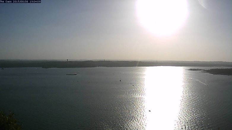 Lake Travis webcam, August 8, 2015 6:10 PM CT