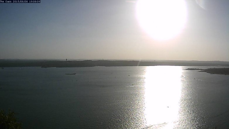 Lake Travis webcam, August 8, 2015 6:15 PM CT