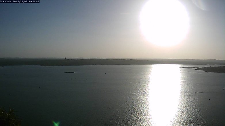 Lake Travis webcam, August 8, 2015 6:25 PM CT