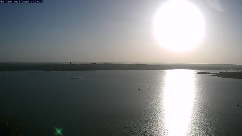 Lake Travis webcam, August 8, 2015 6:30 PM CT