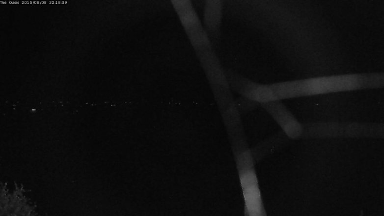 Lake Travis webcam, August 8, 2015 9:25 PM CT