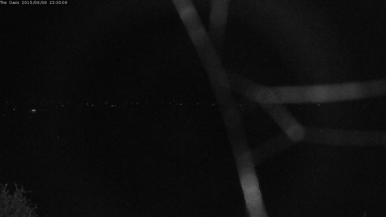 Lake Travis webcam, August 8, 2015 9:35 PM CT