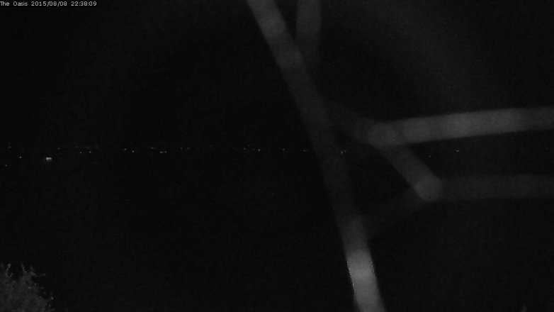 Lake Travis webcam, August 8, 2015 9:45 PM CT