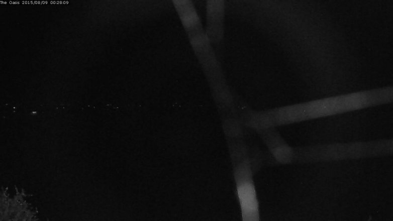 Lake Travis webcam, August 8, 2015 11:35 PM CT