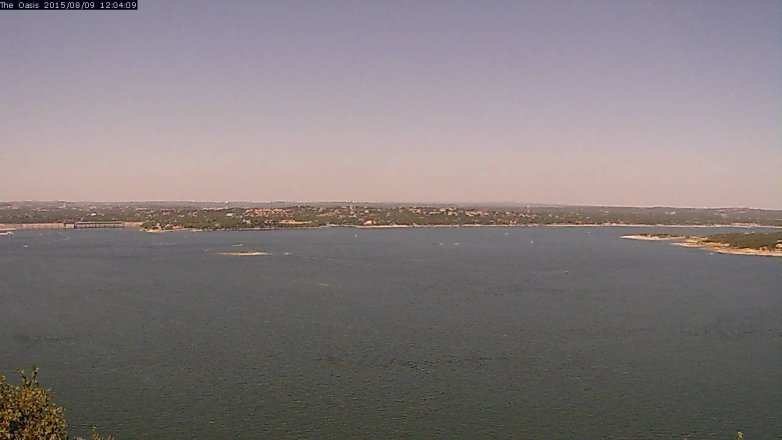 Lake Travis webcam, August 9, 2015 11:10 AM CT